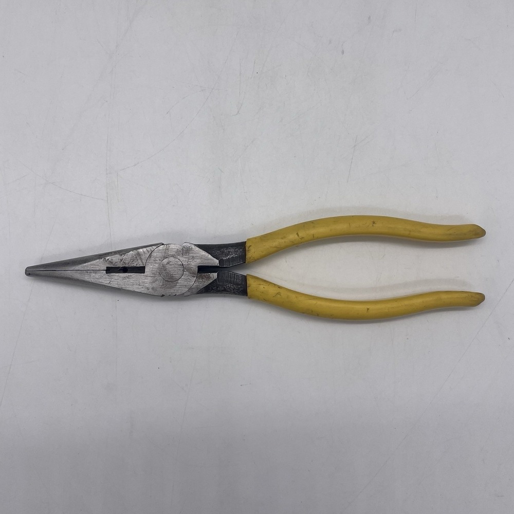 Klein Tools USA - D203-8N 8" Long Nose Side Cutting Pliers Yellow